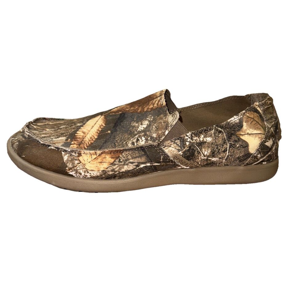 Crocs Moccasin Shoes 15 Realtree Edge Camo Slip On Loafers Camouflage Boat Shoes